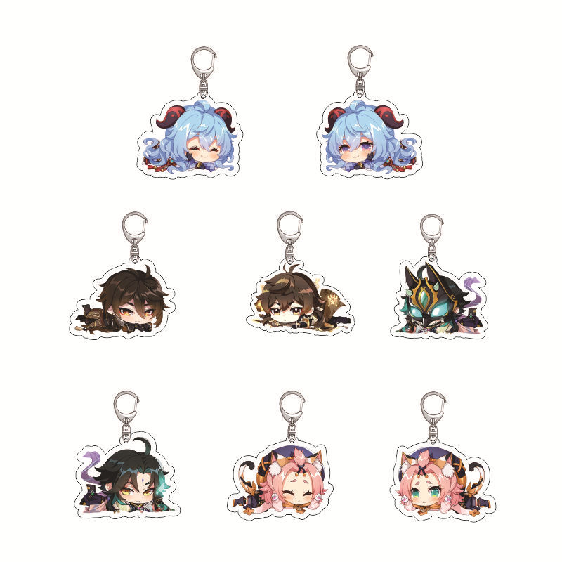 Genshin-Llavero acrílico de im - Anime Merchandise Keychain reseña y precio