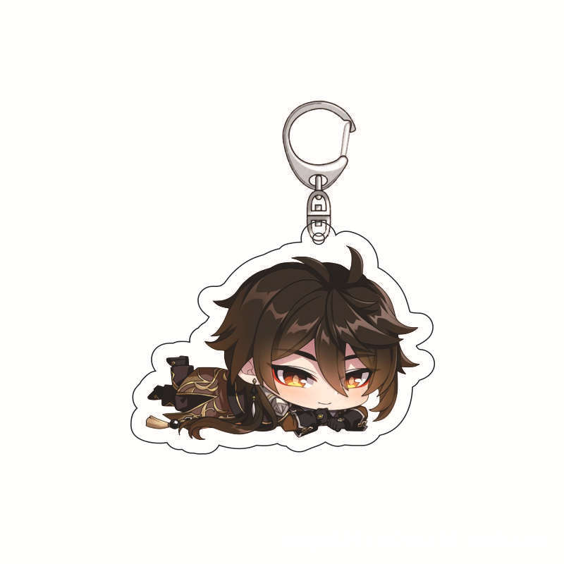 Genshin-Llavero acrílico de im - Anime Merchandise Keychain reseña y precio